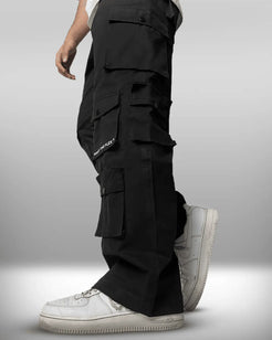 Black 12 Pocket Cargo Pants