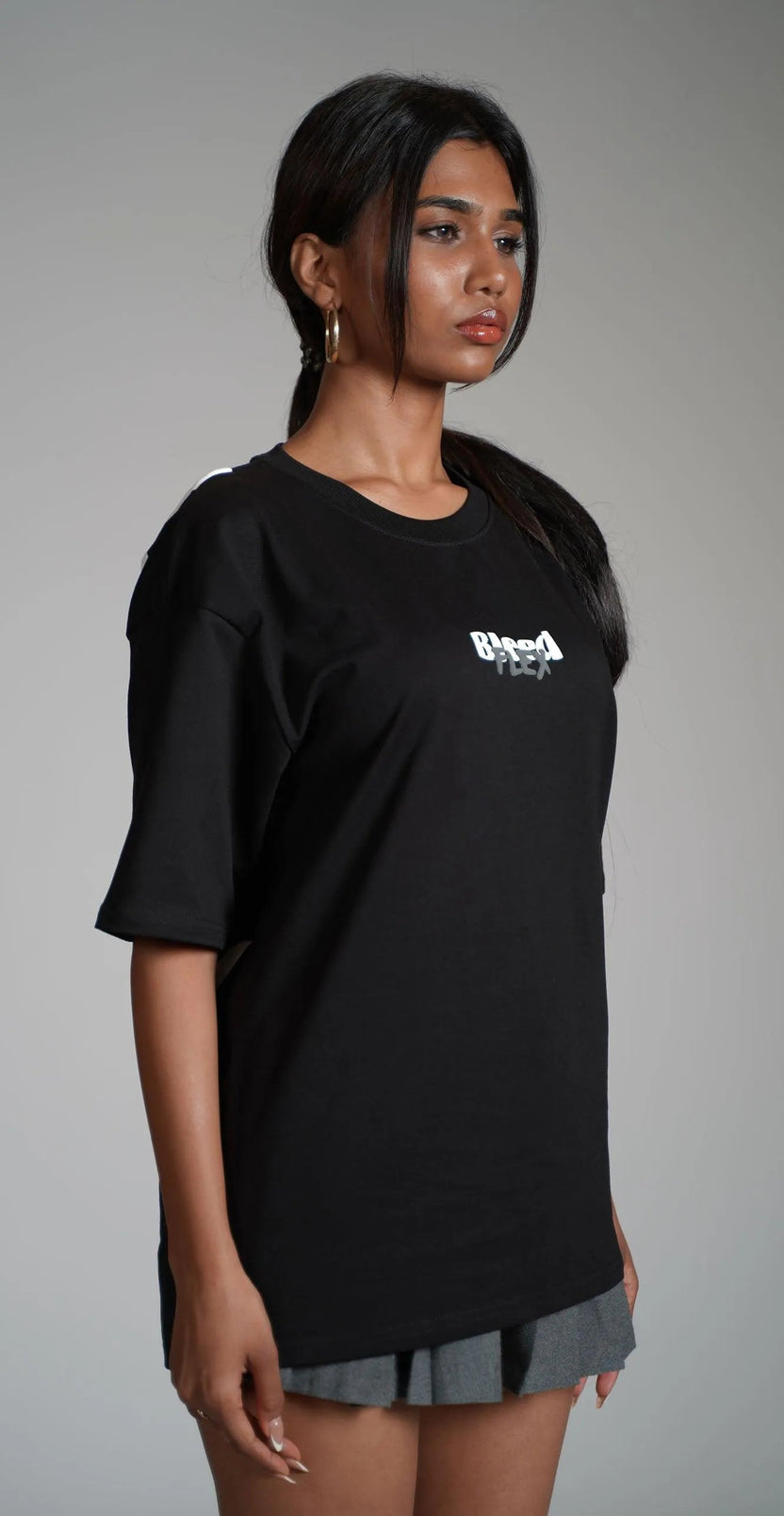 Bleed Flex Black Heavyweight Oversized T-shirt