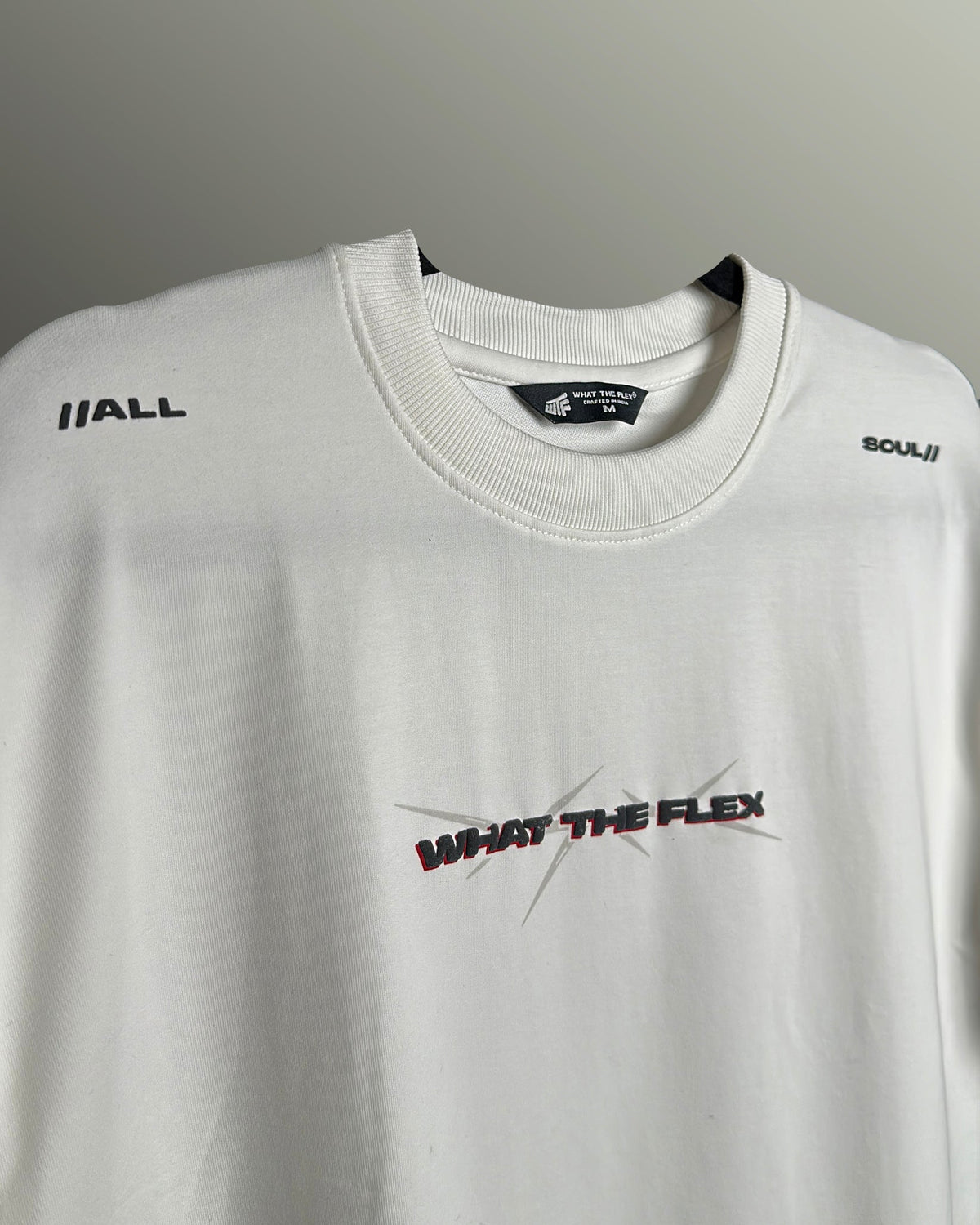 Body Bones Oversized White T-shirt Heavyweight