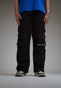 Black 12 Pocket Cargo Pants