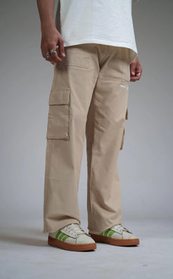 Solid Beige Unisex Cargo