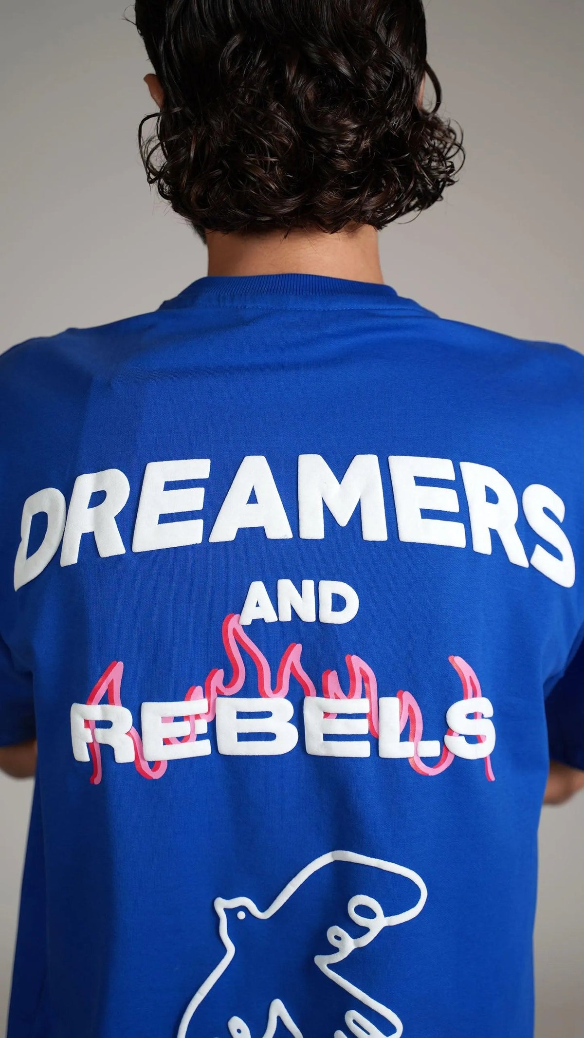 Dreamers & Rebels Blue Heavyweight Oversized T-shirt