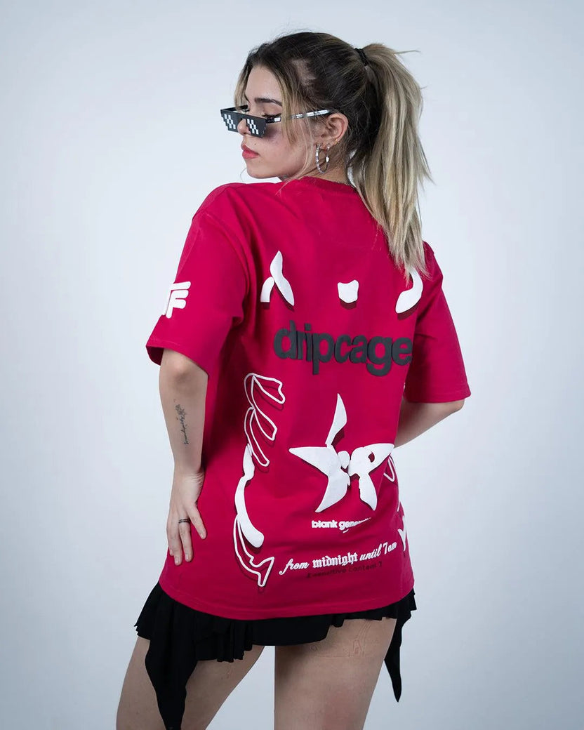 Dripcage Pink Heavyweight Oversized T-shirt