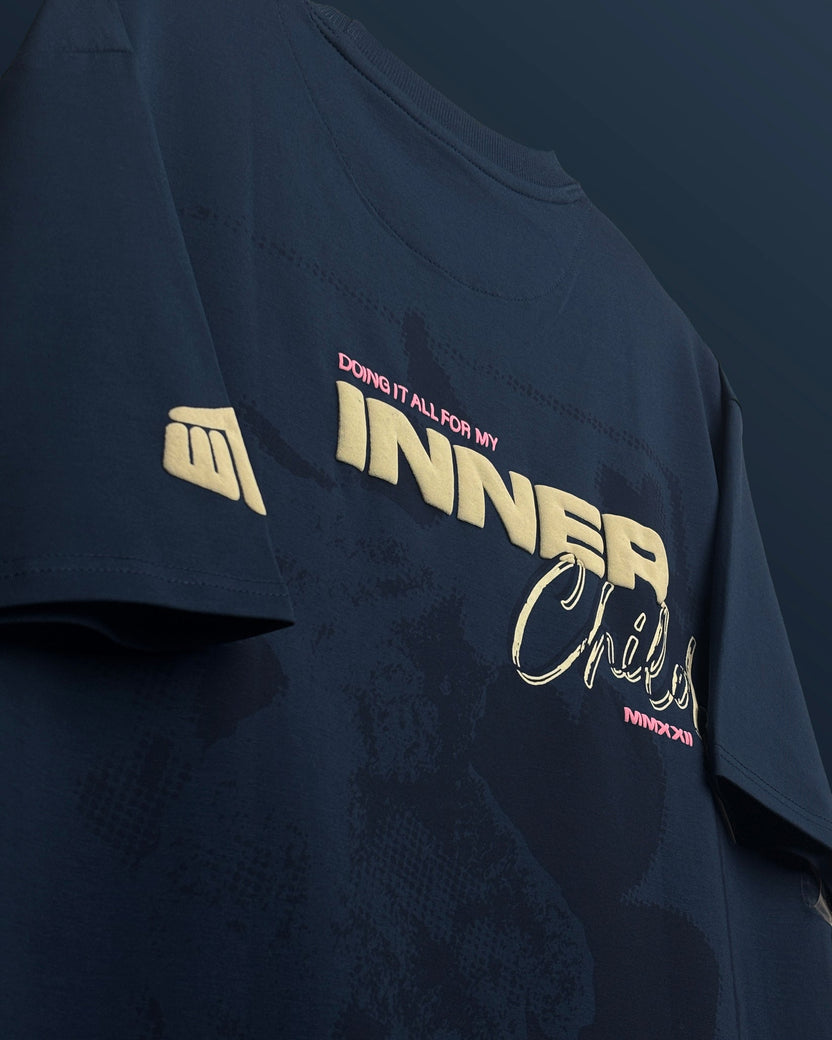 Inner Child Dark Blue Heavyweight Oversized T-shirt