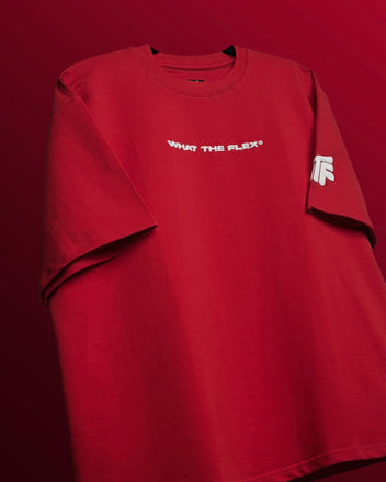 Melted Heavyweight Red Oversized T-shirt