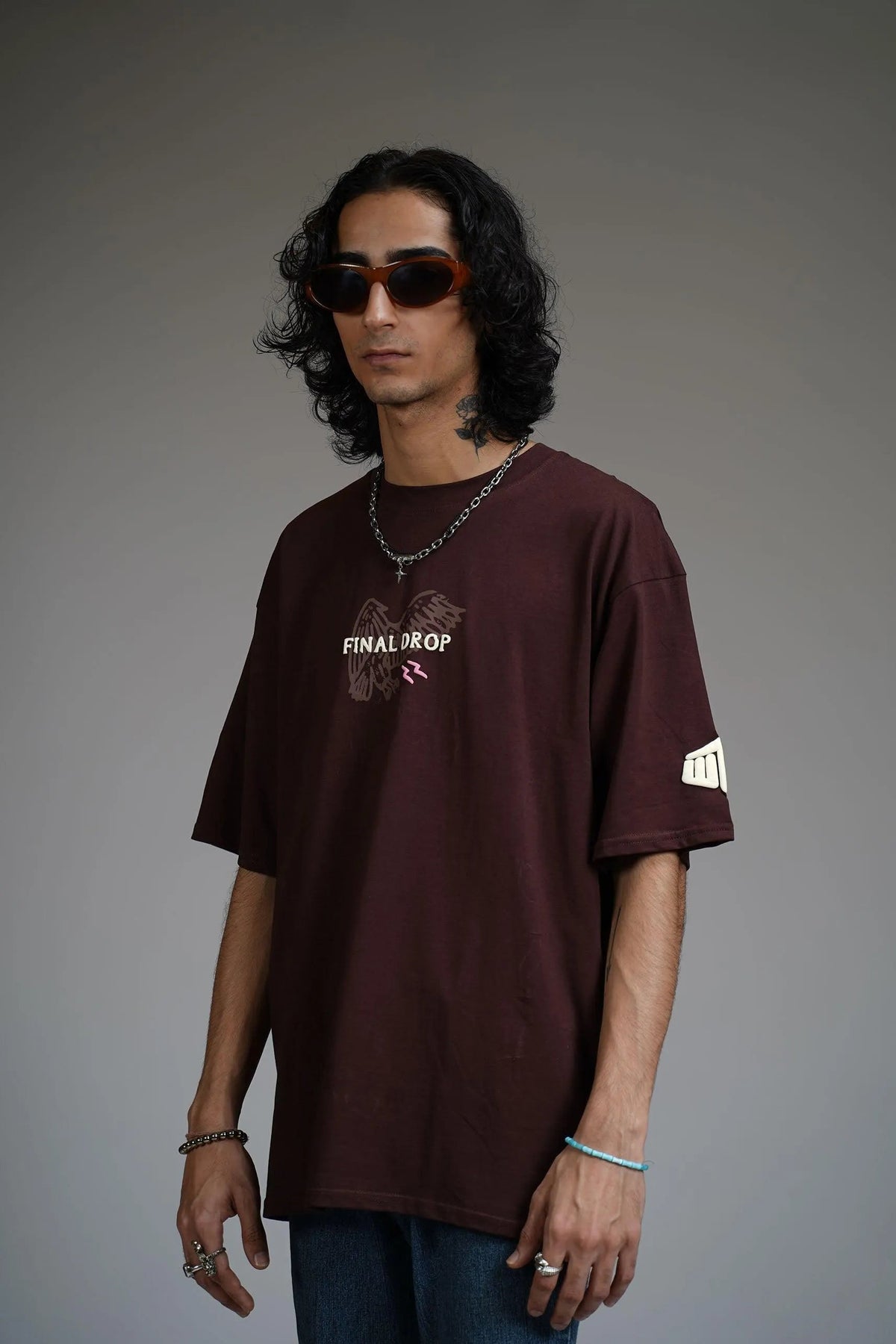 Utopia Brown Brown Oversized T-shirt