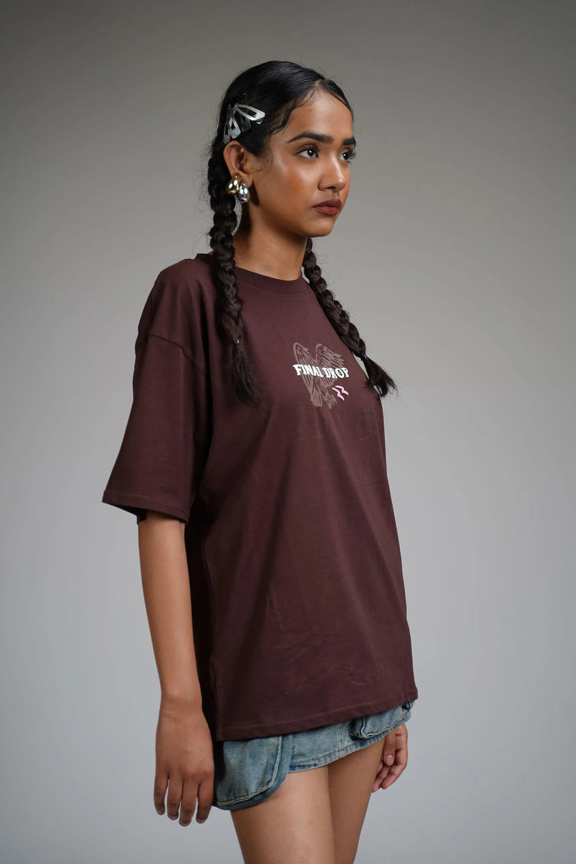 Utopia Brown Brown Oversized T-shirt
