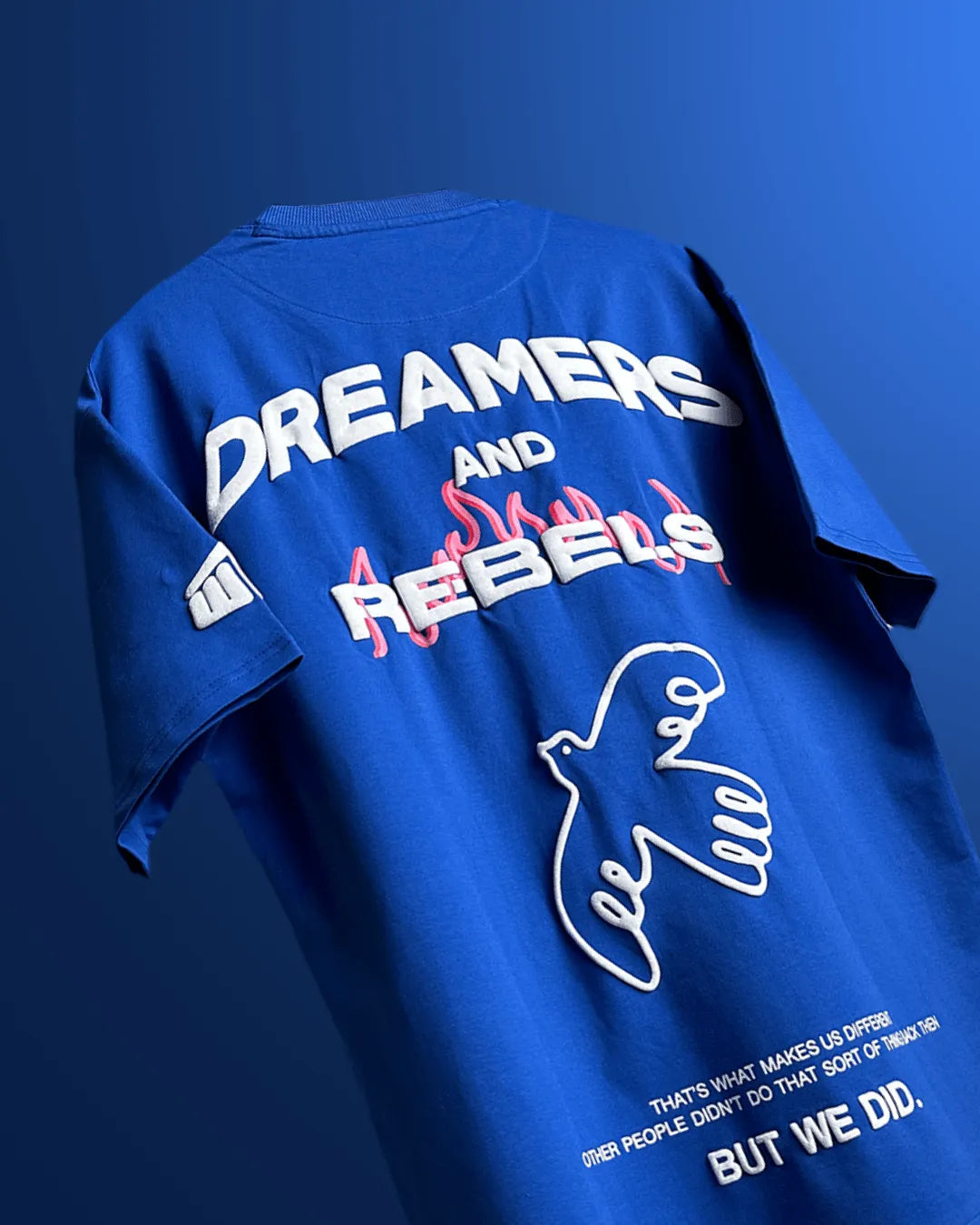 Dreamers & Rebels Blue Heavyweight Oversized T-shirt