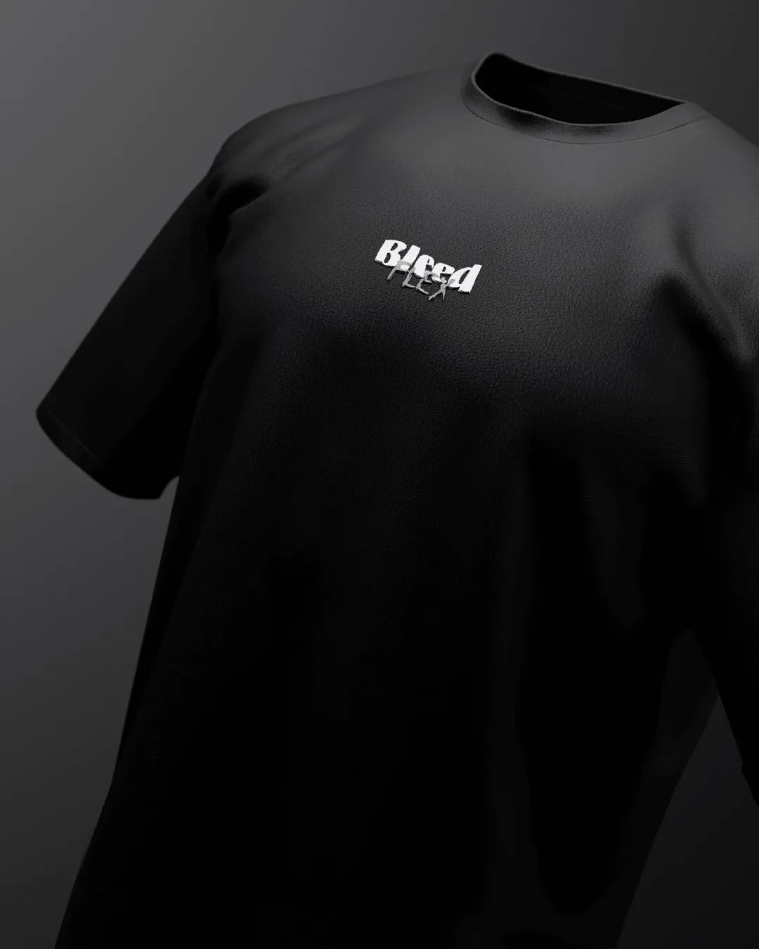 Bleed Flex Black Heavyweight Oversized T-shirt