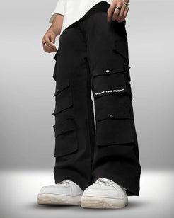 Black 12 Pocket Cargo Pants